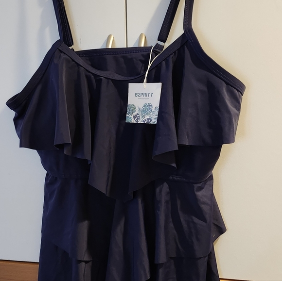 NWT B2PRITY- XL Tummy Control Tankini Swimsuit Top. Deep Blue,Adjustable Strap's - Picture 11 of 12